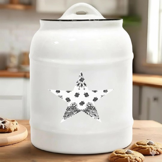 Bandana Clothing Paisley Premium Ceramic Cookie Jars
