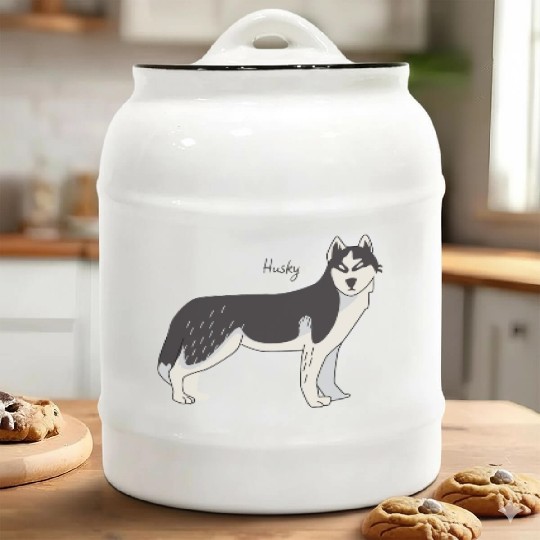 Husky Ceramic Cookie Jars
