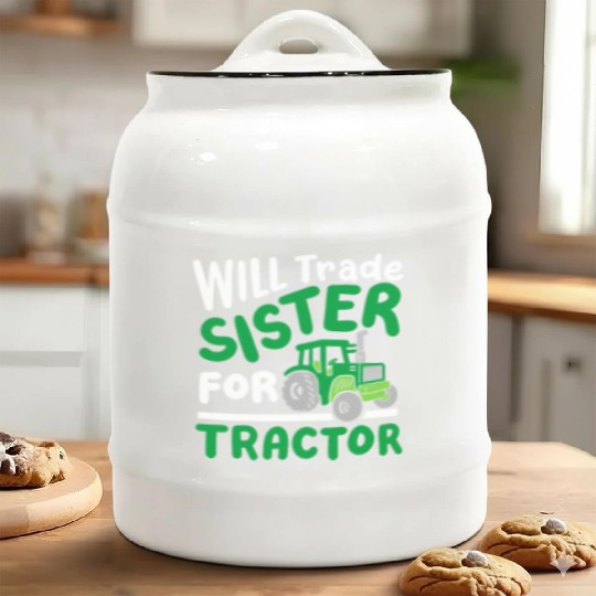 Tractor Sister Farming Ceramic Cookie Jars