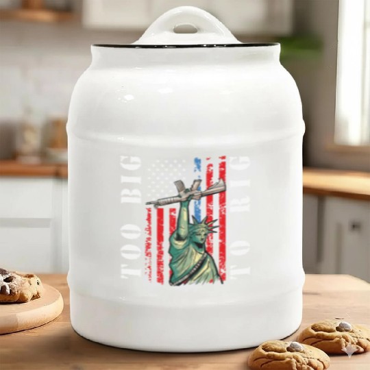 Too Big to Rig 2024 Trump Saying Trump 2024 Ceramic Cookie Jars