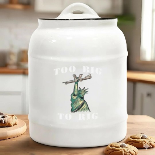 Too Big to Rig 2024 Trump Saying Trump 2024 Ceramic Cookie Jars