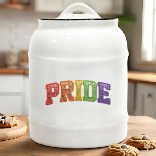 Pride Embroidered Sequisn Effect Ceramic Cookie Jars