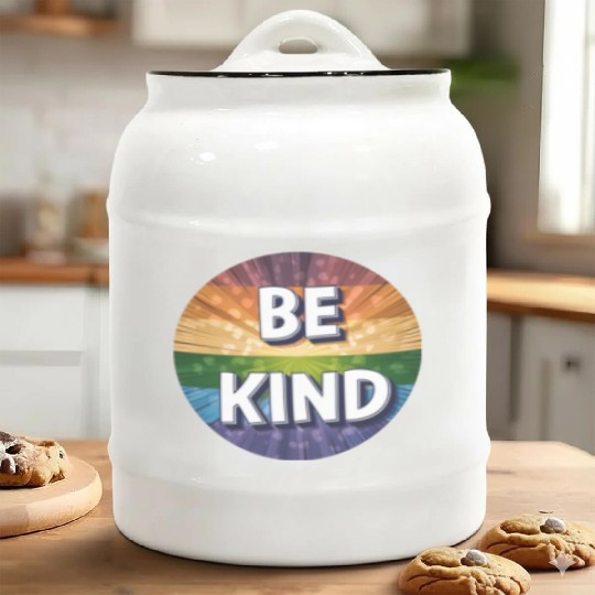LGBTQ Be Kind Ceramic Cookie Jars