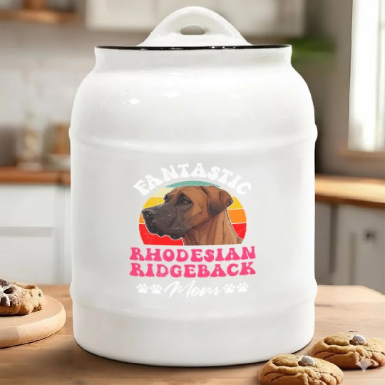 Ridgeback FANTASTIC RHODESIAN RIDGEBACK MOM Ceramic Cookie Jars
