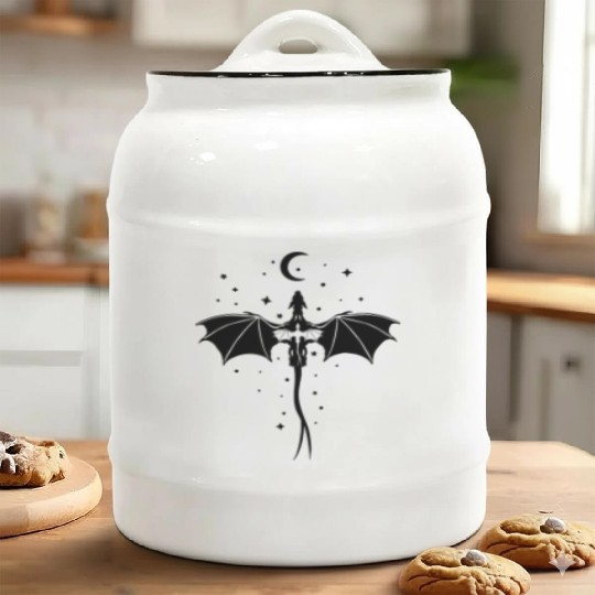 Tarin and Adarna: Fourth Wing Dragons Ceramic Cookie Jars