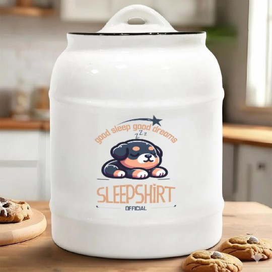 Puppy Dog Official sleepshirt good night Ceramic Cookie Jars