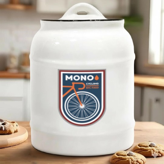 Mono Bike Club NYC Fixed Orange Ceramic Cookie Jars