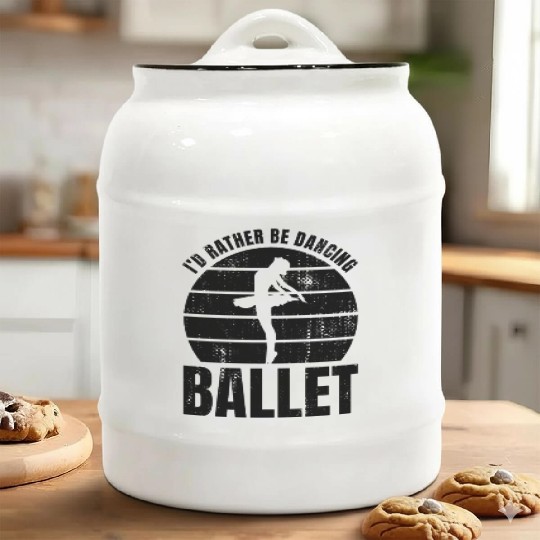 Ballet Dancer Quote Ceramic Cookie Jars