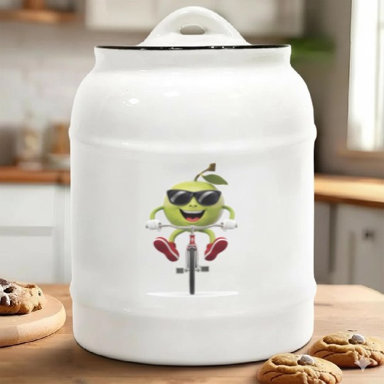 Guava Cycling On Bike Realistic Ceramic Cookie Jars