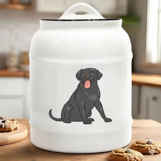 Dog - Black Lab Ceramic Cookie Jars