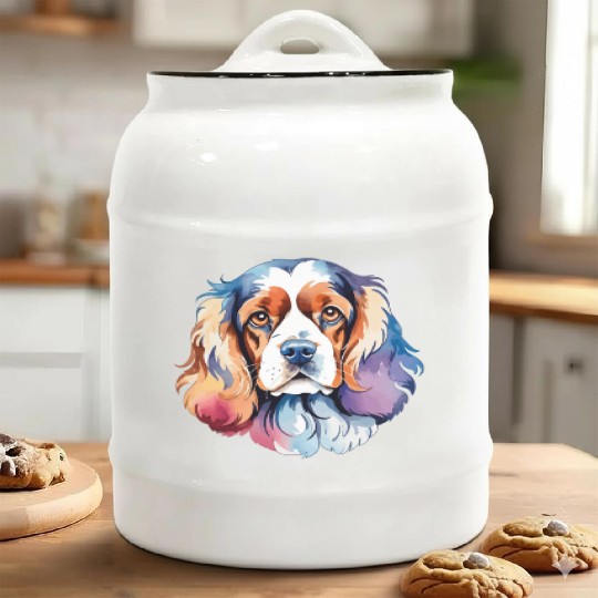 American Cocker Spaniel Watercolor Ceramic Cookie Jars