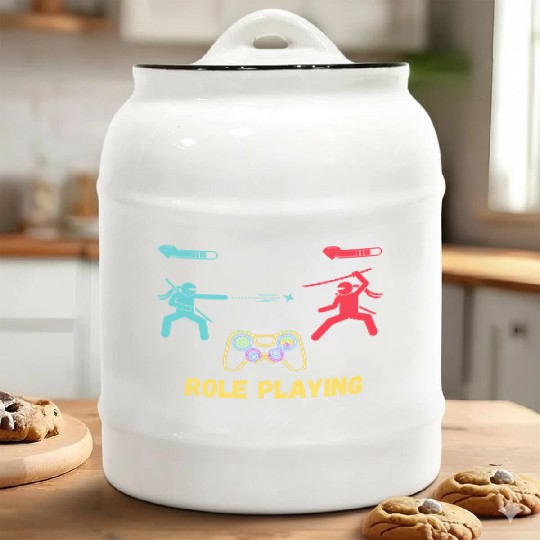 game game, gaming, gamer, video game, funny, video Ceramic Cookie Jars