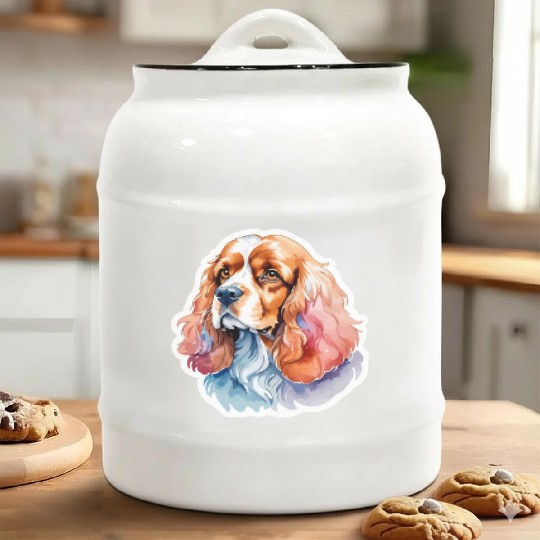 American Cocker Spaniel Watercolor Ceramic Cookie Jars