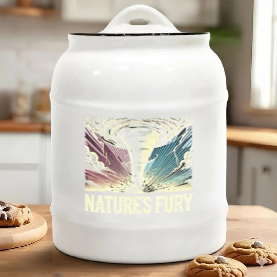 Tornado Chasing Adventures: Embrace Nature's Fury Ceramic Cookie Jars