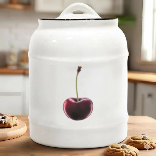Cherry Realistic Ceramic Cookie Jars