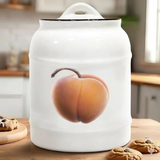 Apricot Realistic Ceramic Cookie Jars
