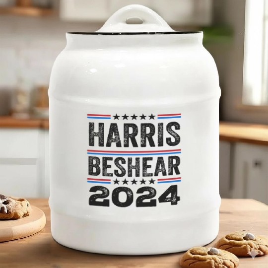 Kamala Harris Beshear 2024 US Election Democrat Ceramic Cookie Jars