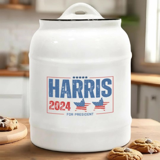 Kamala Harris for President 2024 3 Ceramic Cookie Jars