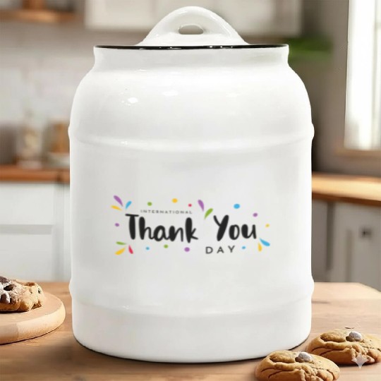 International Thank You Day Celebration Ceramic Cookie Jars