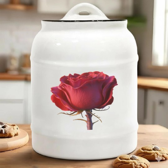 the rose nature design Ceramic Cookie Jars