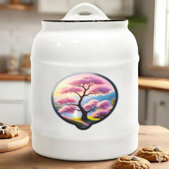 Blooming Cherry Blossom by Riverbank Ceramic Cookie Jars