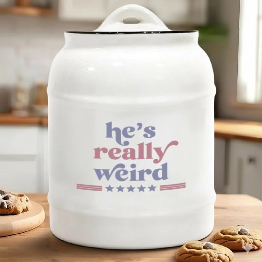 He’s really weird Funny Kamala-Harris Ceramic Cookie Jars