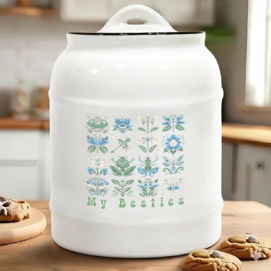 Gardening: My besties in the garden Ceramic Cookie Jars