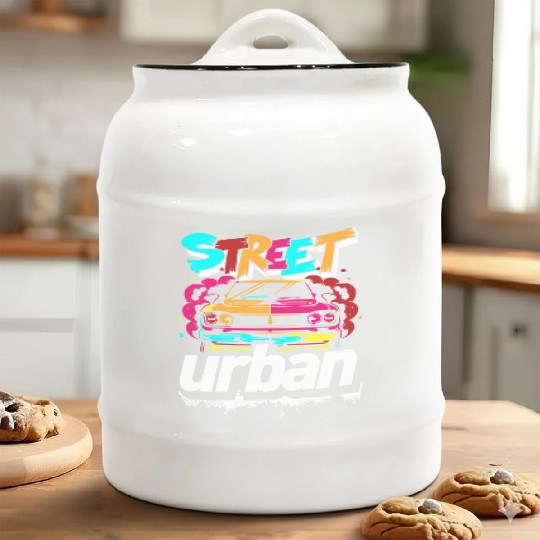 Graffiti Sprayer Rap Cool Ceramic Cookie Jars