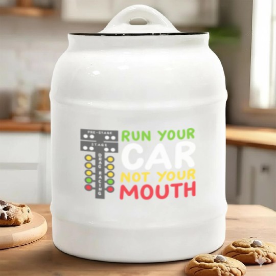 Drag Racing Race Car Drag Racer Ceramic Cookie Jars