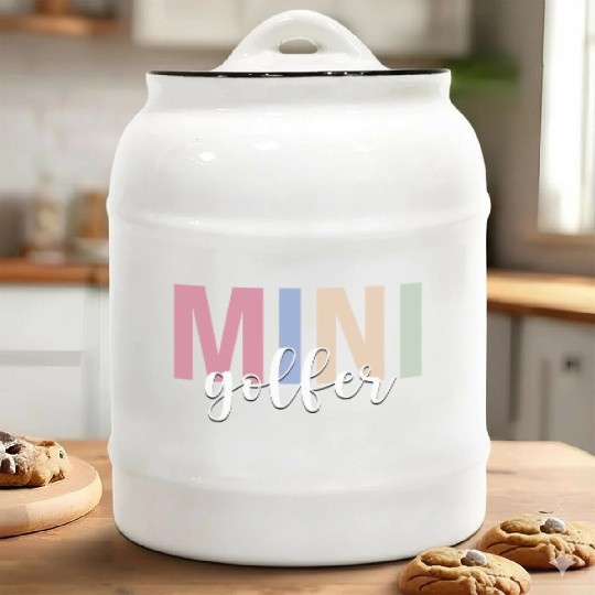 Mini Golfer Golf Golfing Miniature Golf Ceramic Cookie Jars