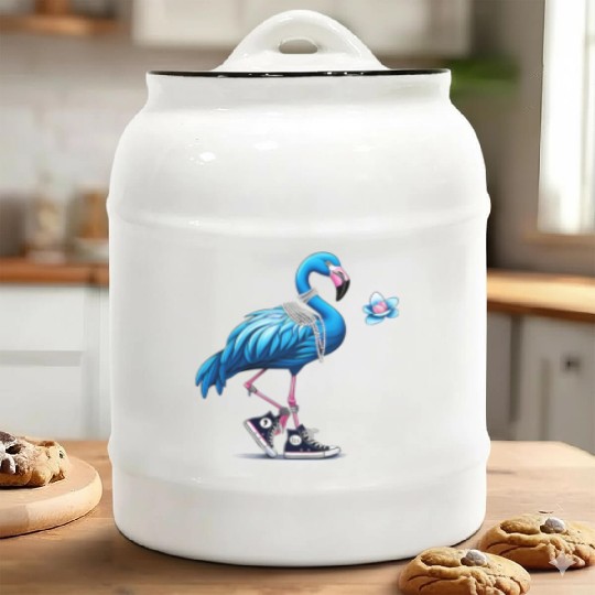 Flamingo Chucks And Pearls Comma La Kamala 2024 Ceramic Cookie Jars