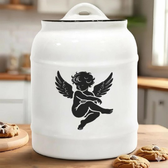 A delicate angel as a heavenly companion Ceramic Cookie Jars