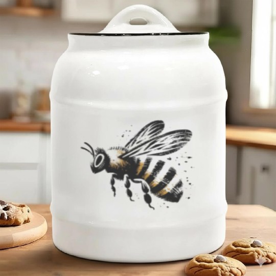 Honey Bee Insect Art 5 Ceramic Cookie Jars