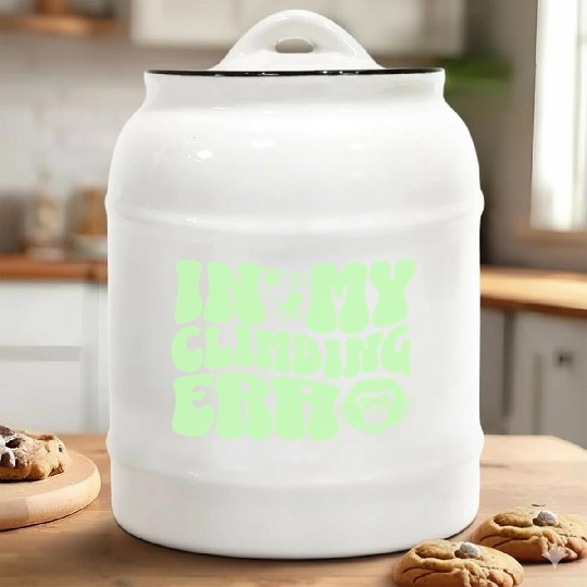 In my climbing era curvy boulderwriting bouldering Ceramic Cookie Jars