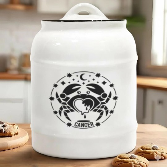 Melted Heart Cancer Zodiac Ceramic Cookie Jars