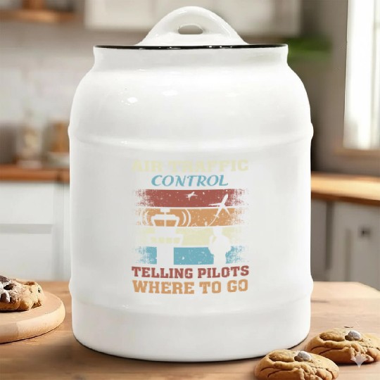 Funny Air Traffic Control Telling Pilots Where to Ceramic Cookie Jars
