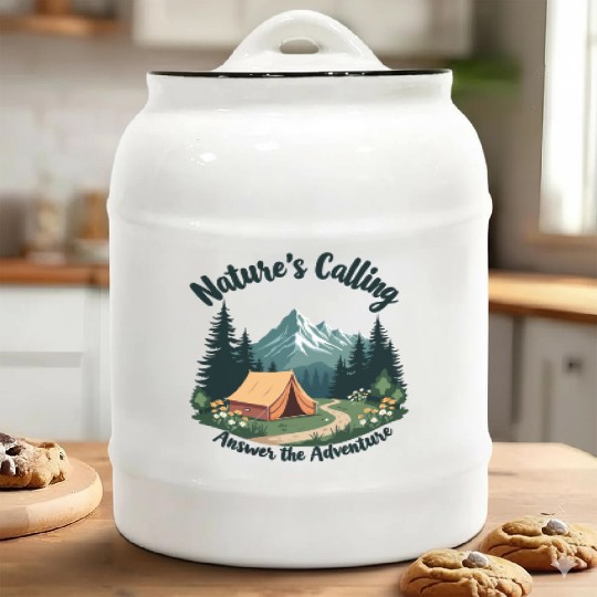 Nature's Calling Answer the Adventure Ceramic Cookie Jars