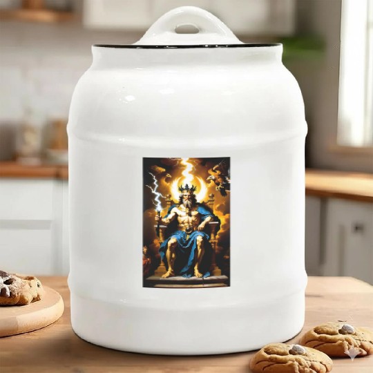 Zeus Jupiter Greek Mythology Gods Baroque Ceramic Cookie Jars