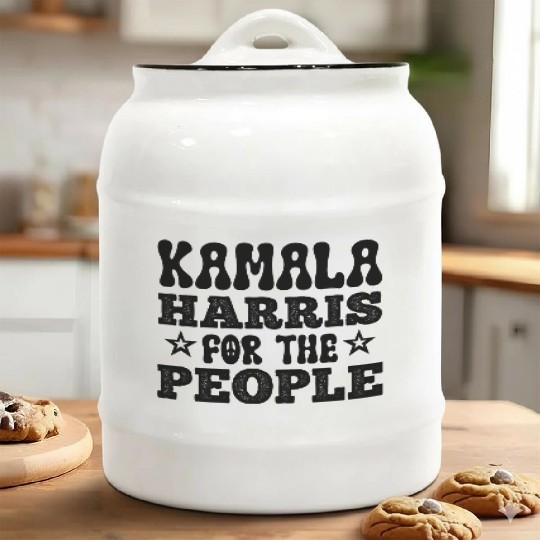 Kamala Harris 2024 for President Vote Tim Walz Ceramic Cookie Jars