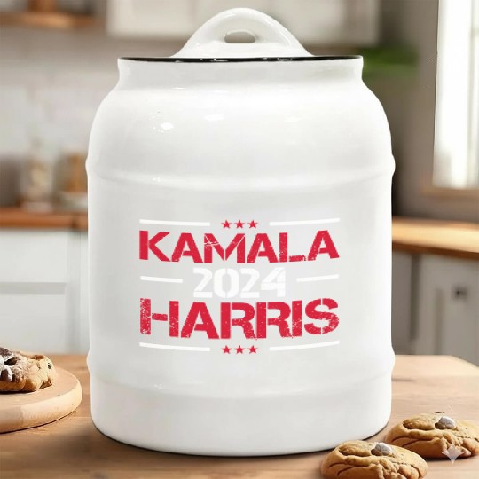 Kamala Harris 2024 for President Vote Tim Walz Ceramic Cookie Jars