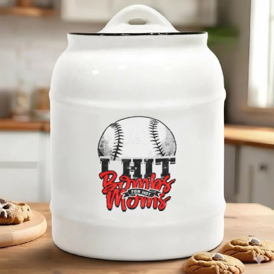 I Hit Bombs for Hot Moms - Funny Ceramic Cookie Jars