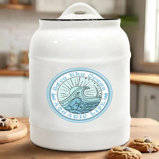 Save The Ocean Ceramic Cookie Jars