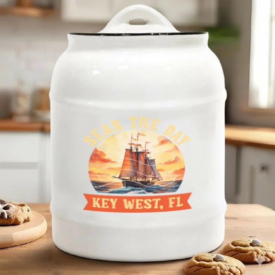 Florida Keys SEAS THE DAY IN KEY-WEST FLORIDA Ceramic Cookie Jars