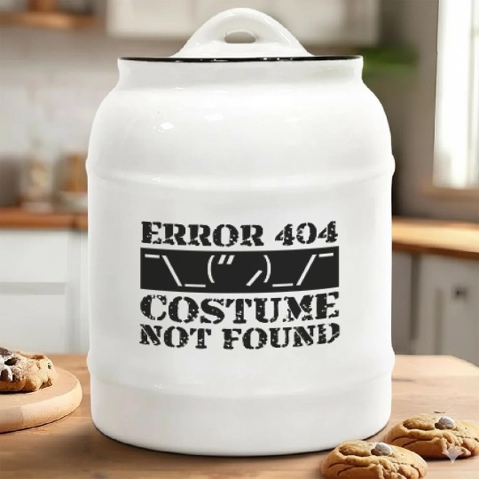 Error 404 Costume Not Found Funny Halloween Gifts Ceramic Cookie Jars