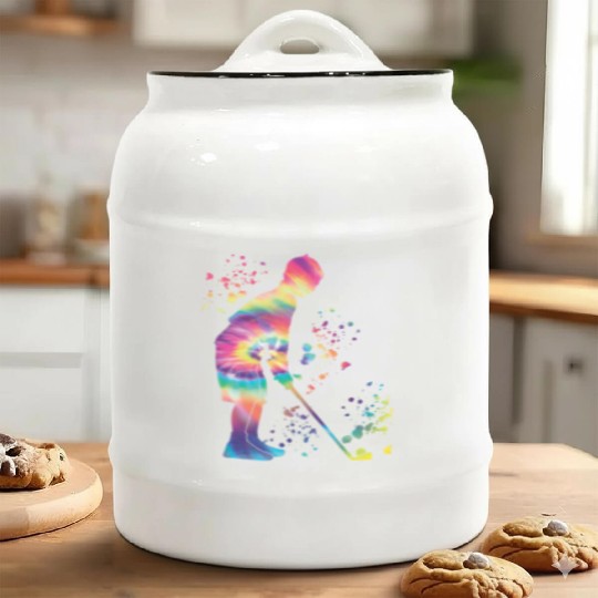 Golfer Colorsplash Kids Miniature Golf Ceramic Cookie Jars