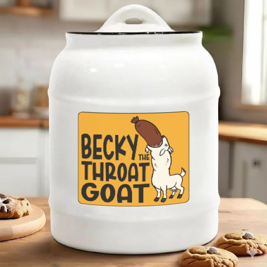 Becky the Throat Goat Ceramic Cookie Jars