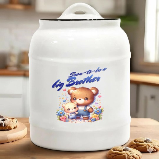 I'm Going To Be A Big Brother Cute Teddy Bears, Ceramic Cookie Jars