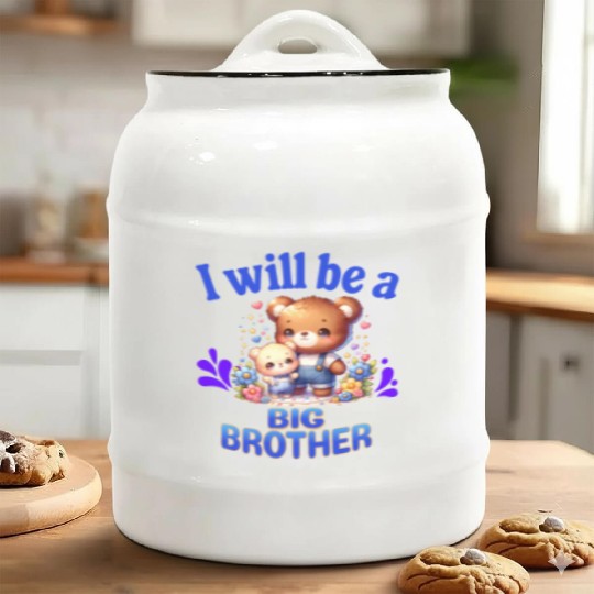 I'm Going To Be A Big Brother Cute Teddy Bears, Ceramic Cookie Jars