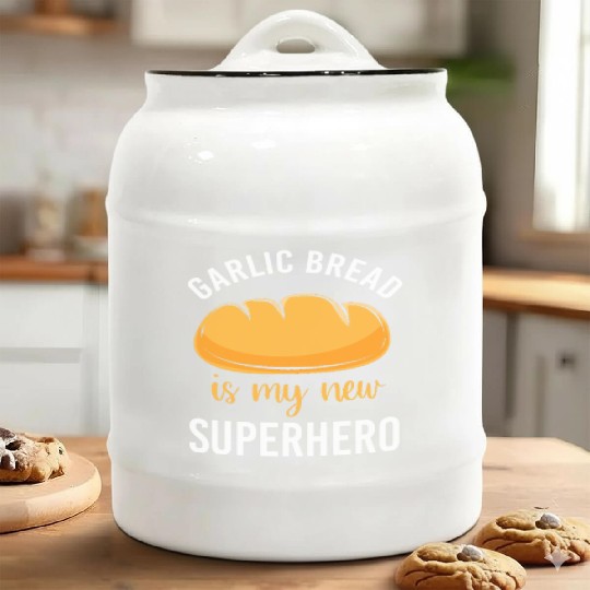 Bakery Baker Humor Food Lover Garlic Bread Ceramic Cookie Jars