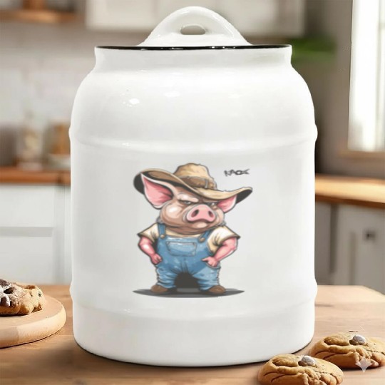 Hillbilly Pig Farmer – Redneck Village Life Ceramic Cookie Jars